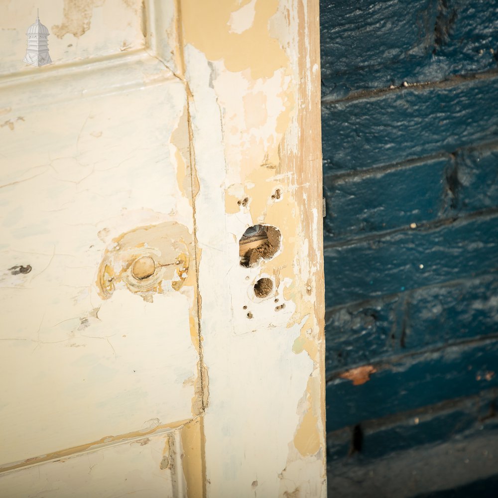 Moulded 5 Panel Door, Distressed Paint Finish