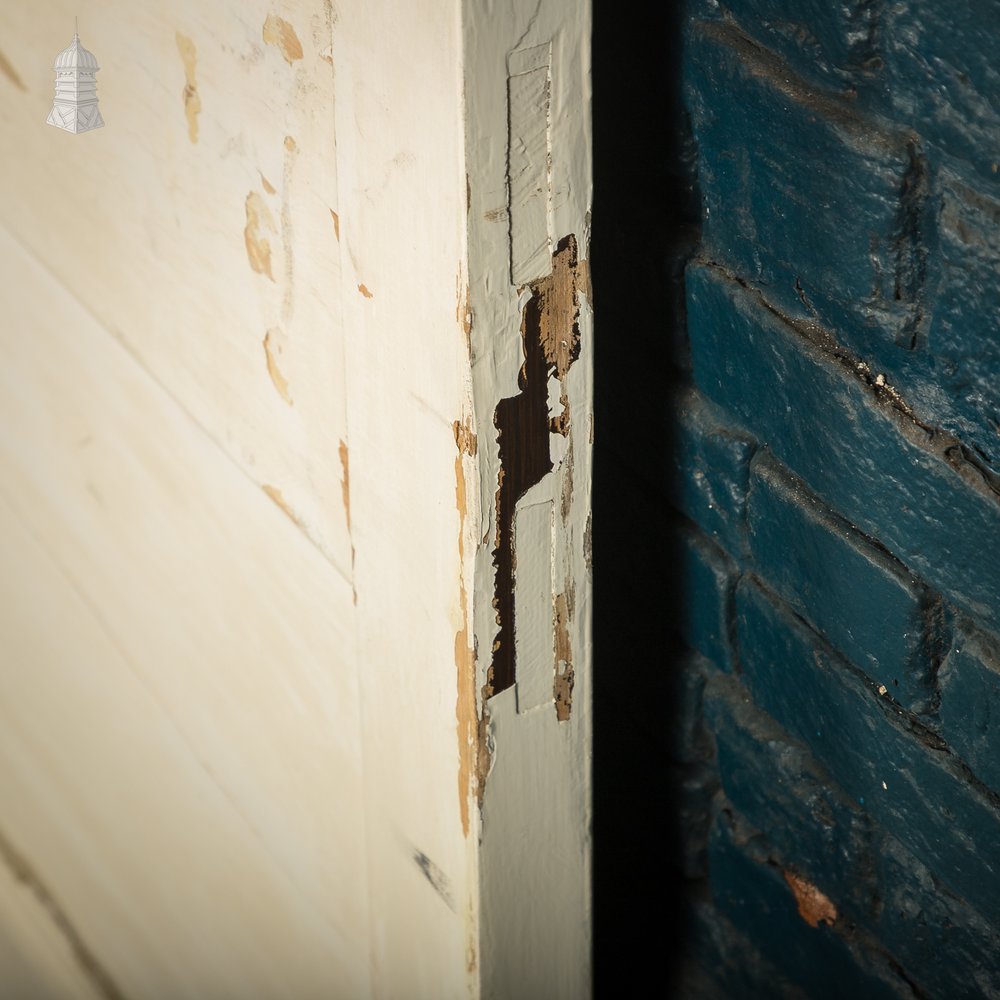Moulded 5 Panel Door, Distressed Paint Finish
