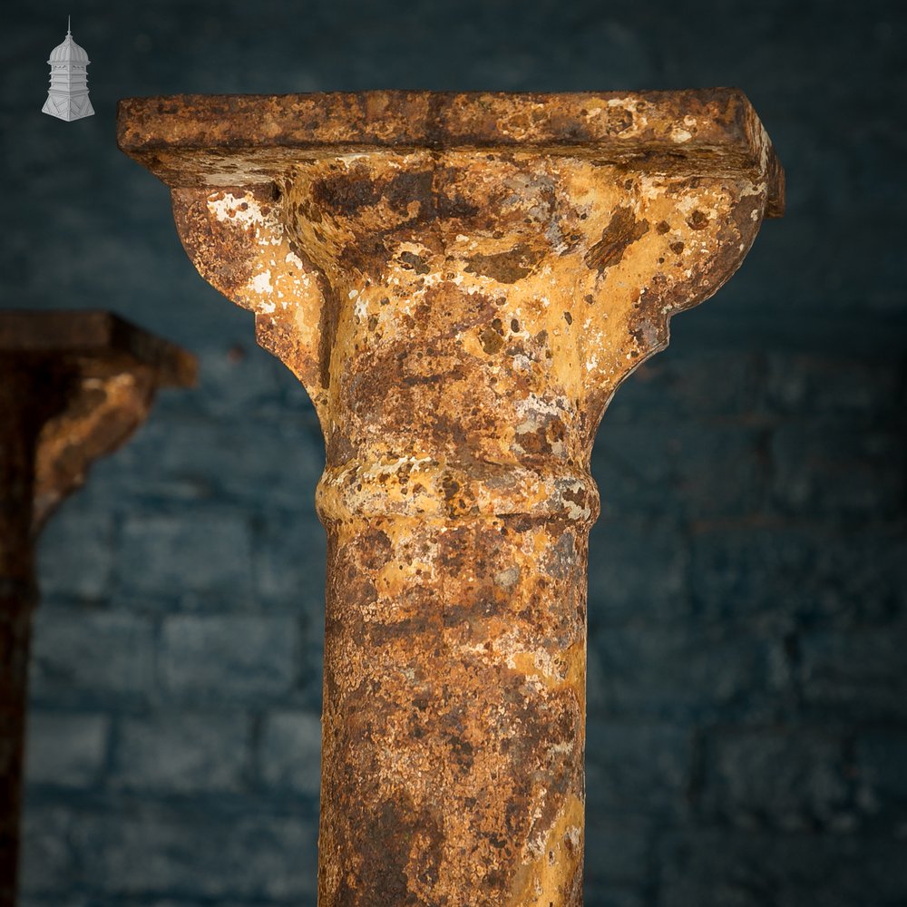 Nine Victorian Columns, Set of Cast Iron Pillars