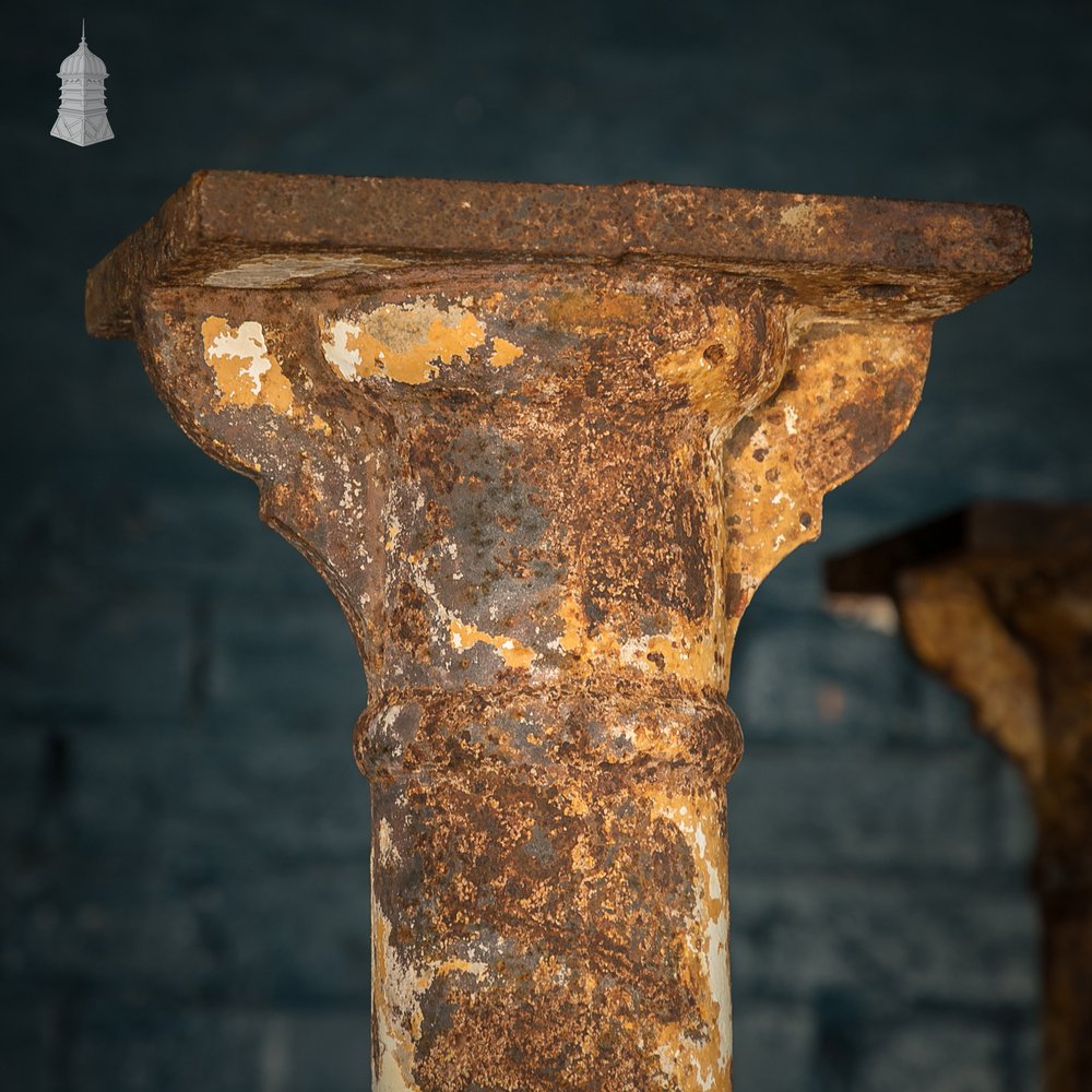 Nine Victorian Columns, Set of Cast Iron Pillars