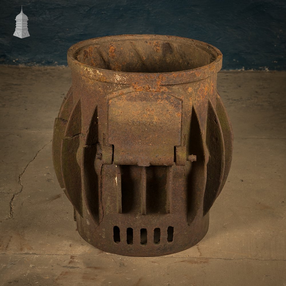 Gurney Stove Body Section, Cast Iron with Finned Radiator Forms