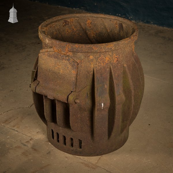 Gurney Stove Body Section, Cast Iron with Finned Radiator Forms