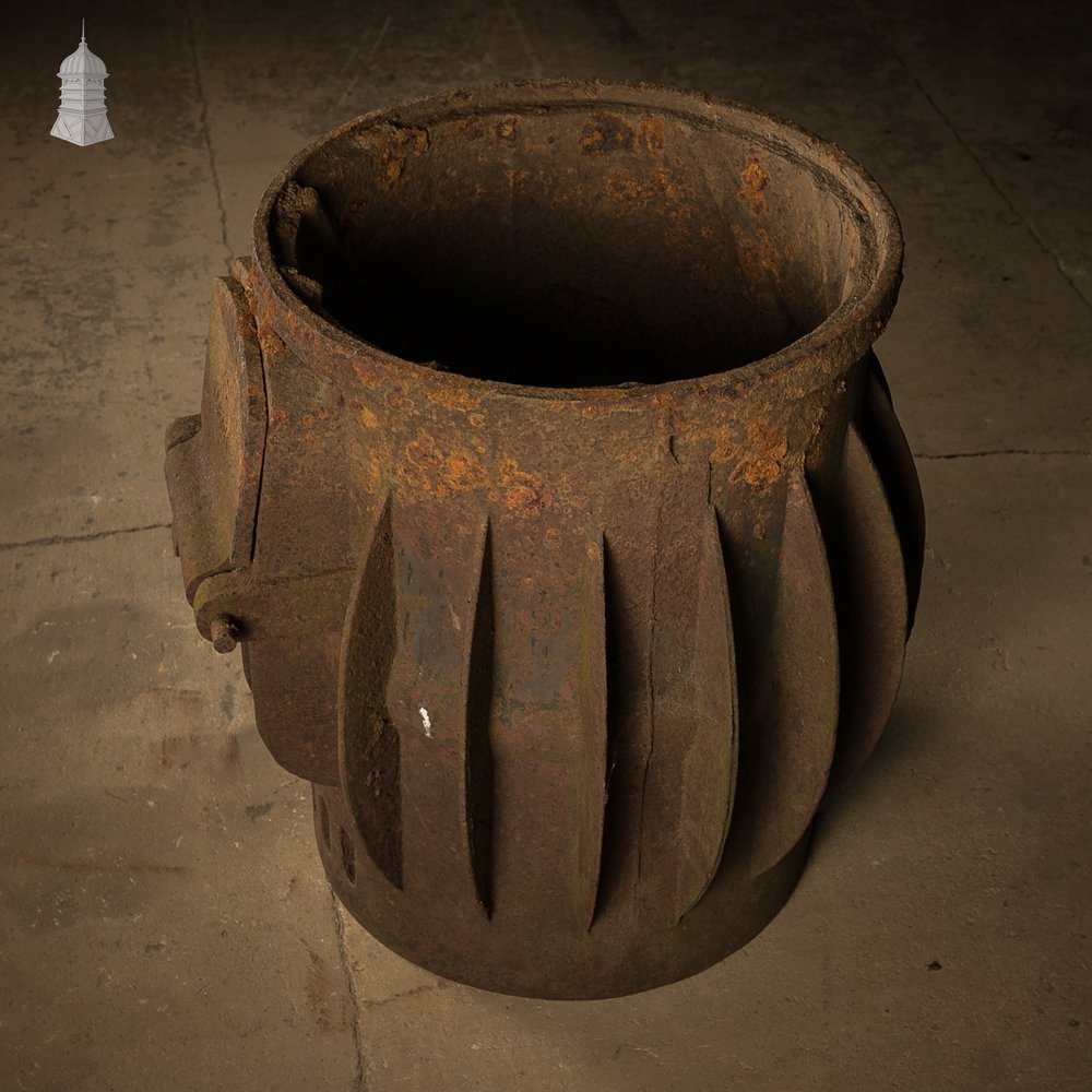 Gurney Stove Body Section, Cast Iron with Finned Radiator Forms