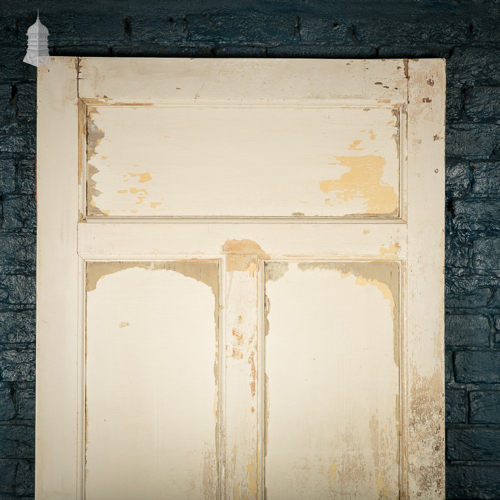 Moulded 4-Panel Door with a Distressed White Painted Finish