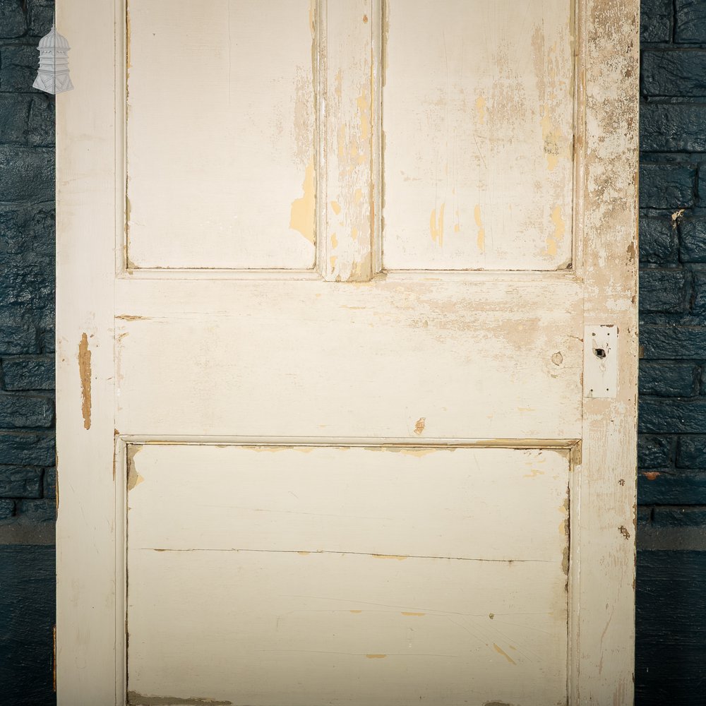 Moulded 4-Panel Door with a Distressed White Painted Finish