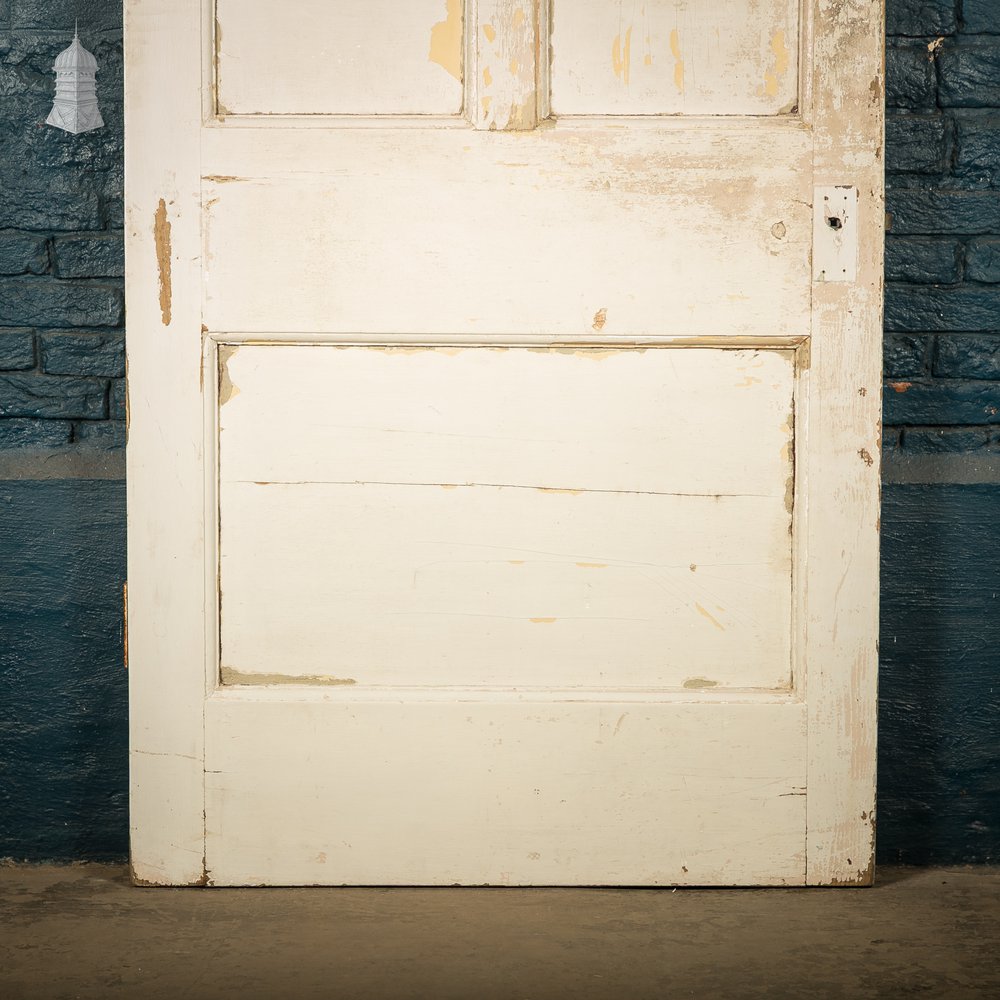 Moulded 4-Panel Door with a Distressed White Painted Finish