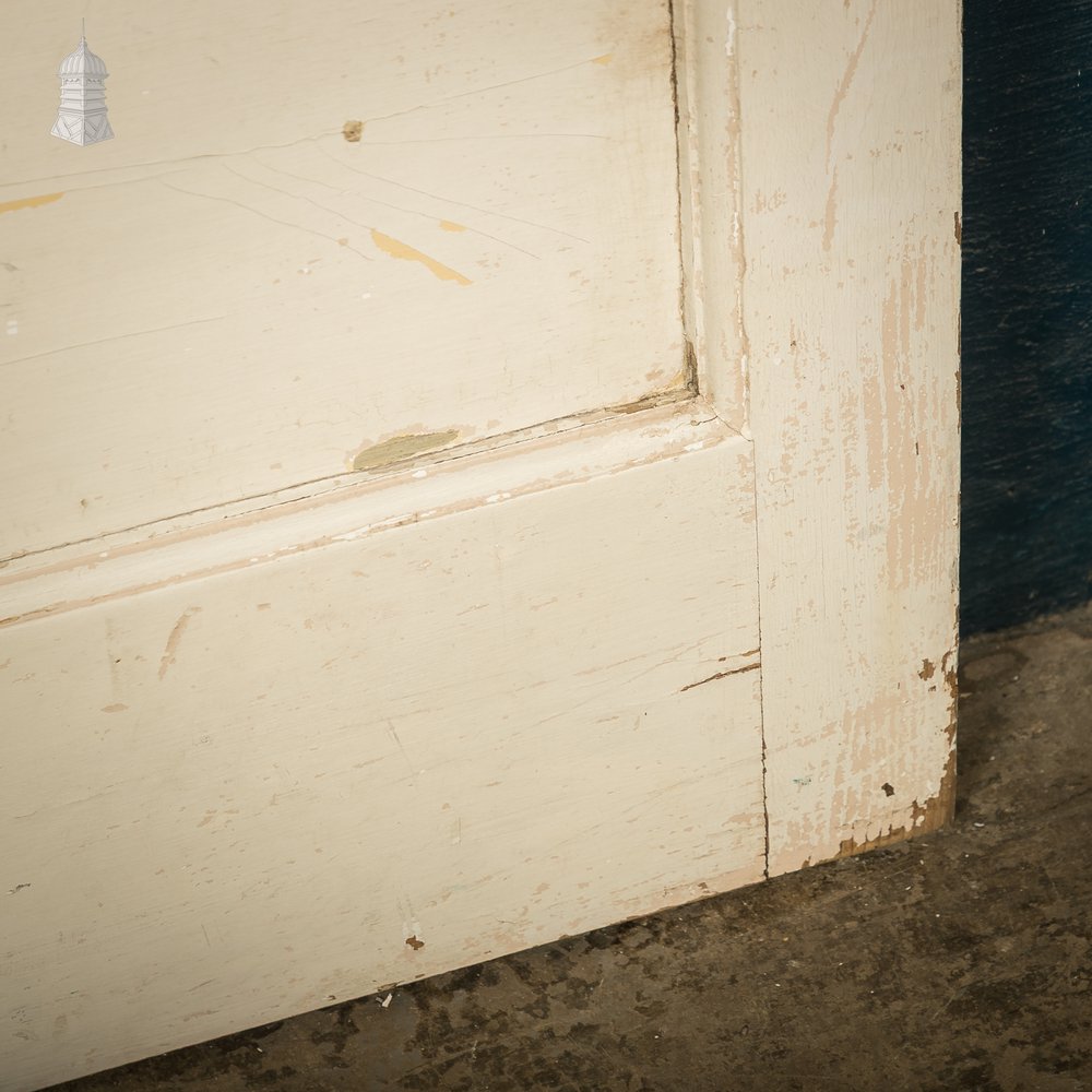 Moulded 4-Panel Door with a Distressed White Painted Finish