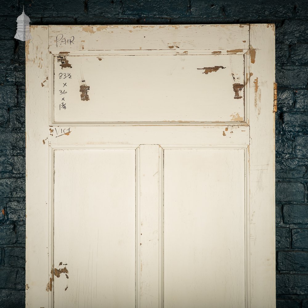 Moulded 4-Panel Door with a Distressed White Painted Finish
