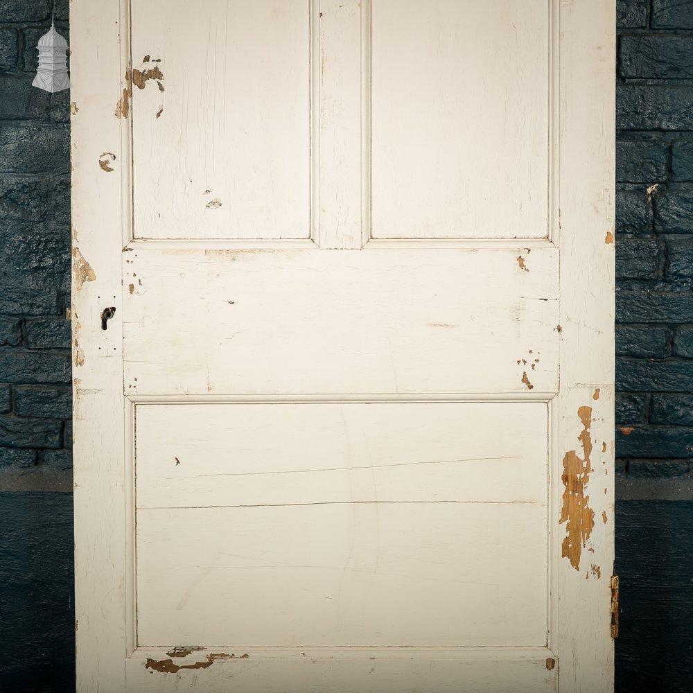 Moulded 4-Panel Door with a Distressed White Painted Finish
