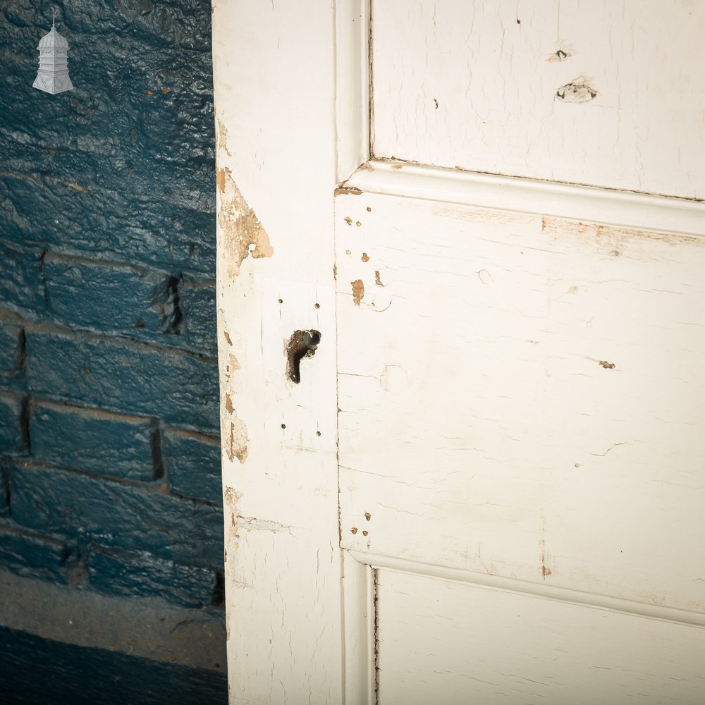 Moulded 4-Panel Door with a Distressed White Painted Finish