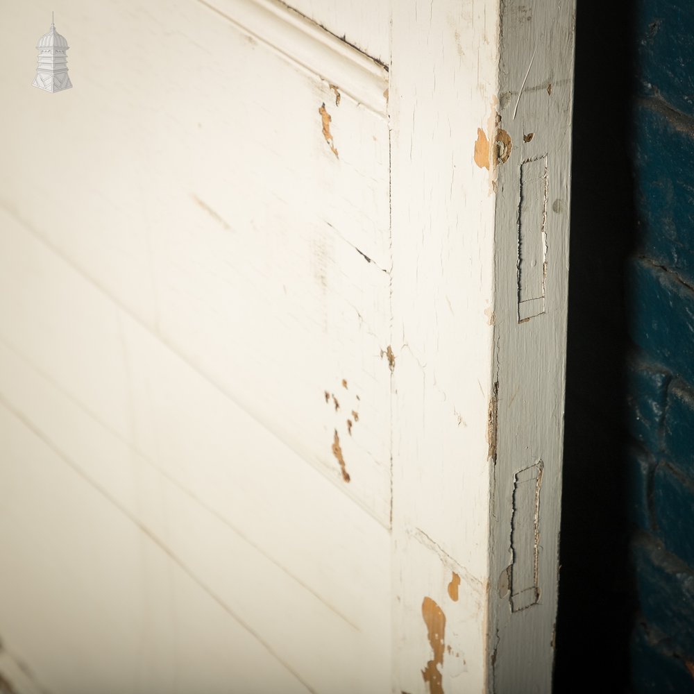 Moulded 4-Panel Door with a Distressed White Painted Finish