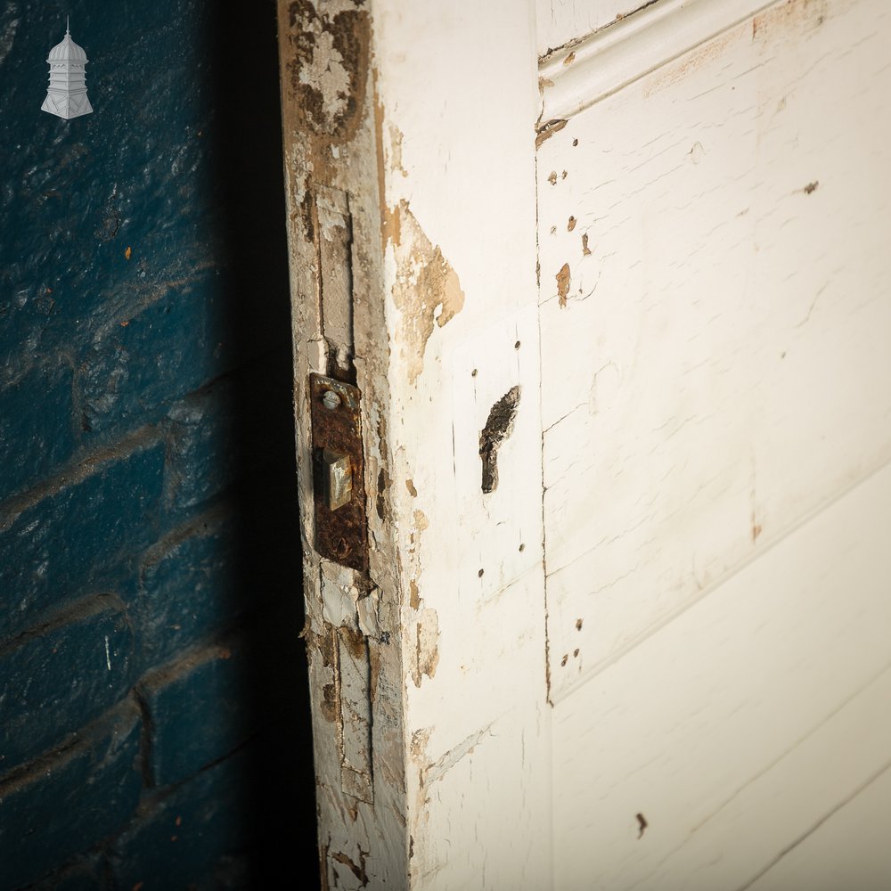 Moulded 4-Panel Door with a Distressed White Painted Finish