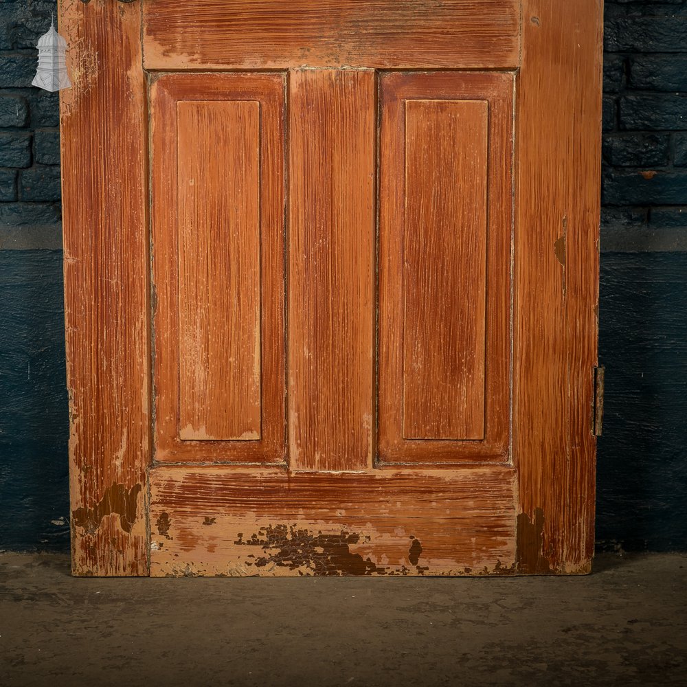 Four Panel door, Moulded with a Worn Stained Finish.