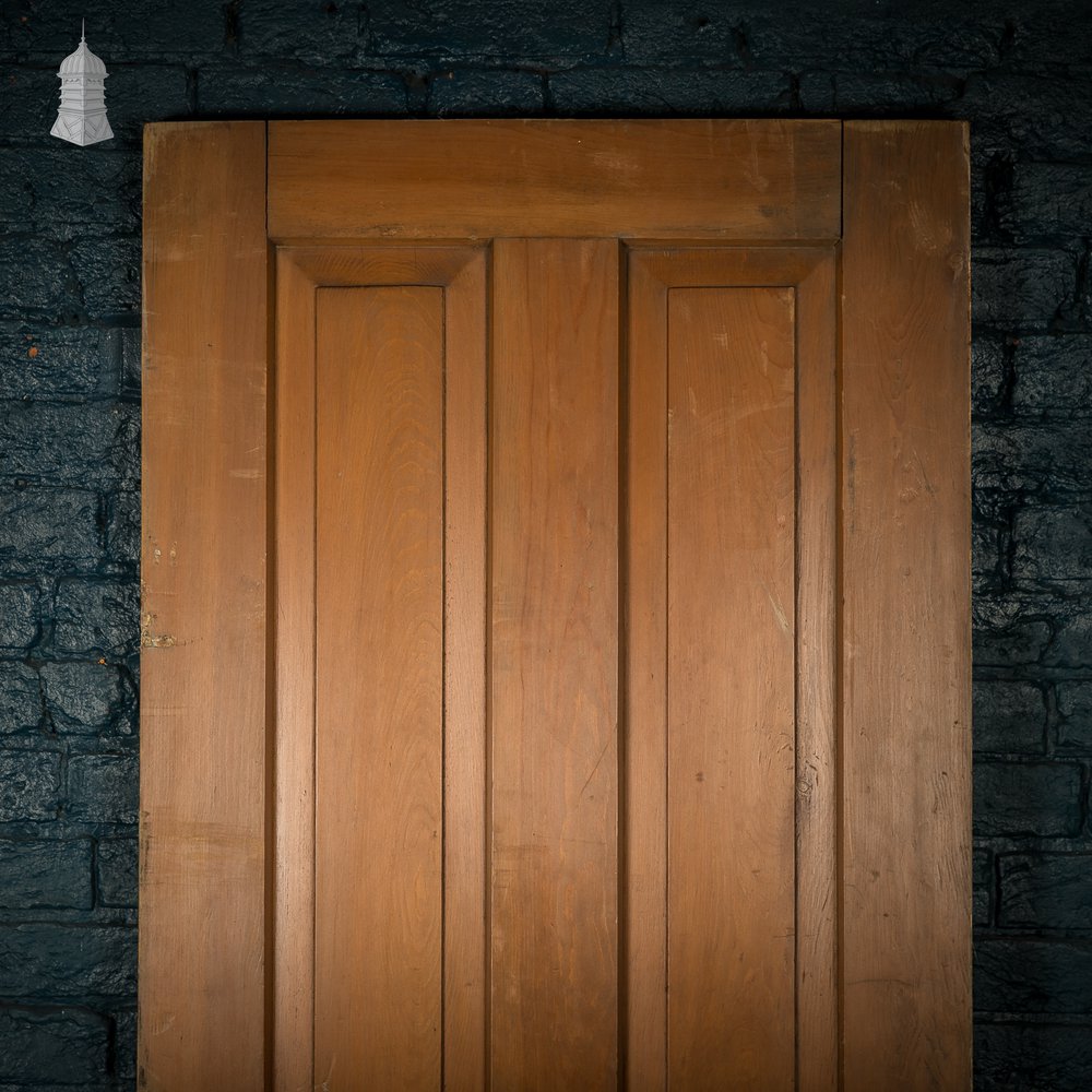 Four Panel door, Moulded with a Worn Stained Finish.