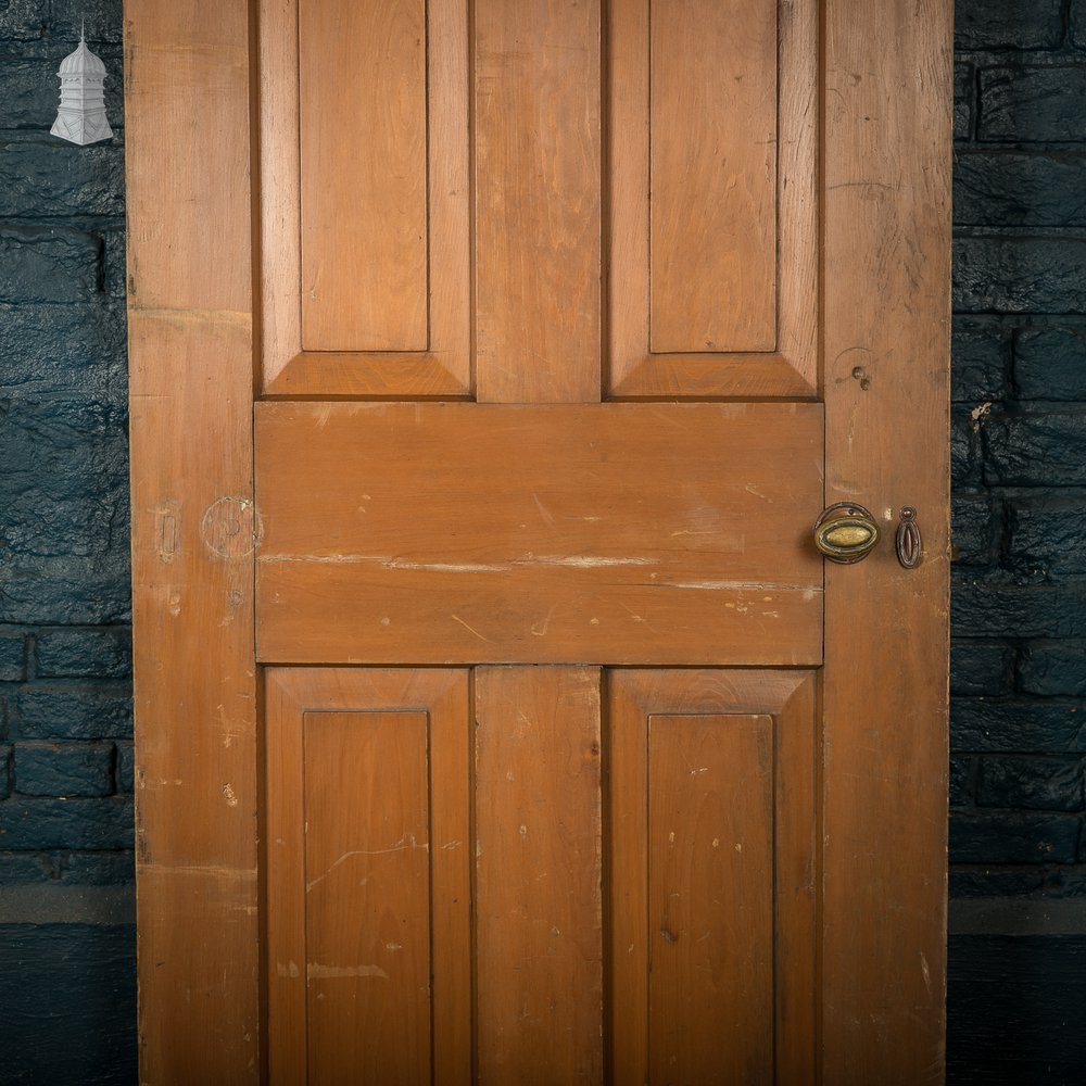 Four Panel door, Moulded with a Worn Stained Finish.
