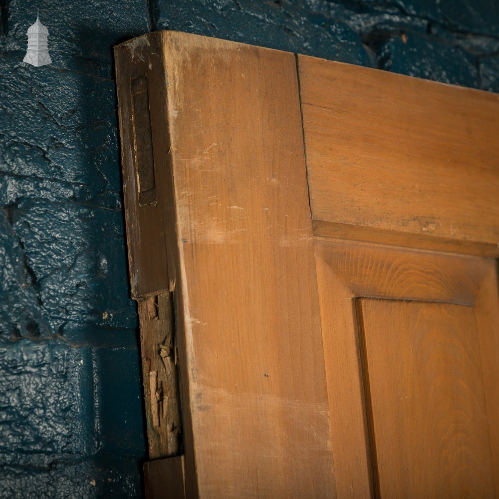 Four Panel door, Moulded with a Worn Stained Finish.