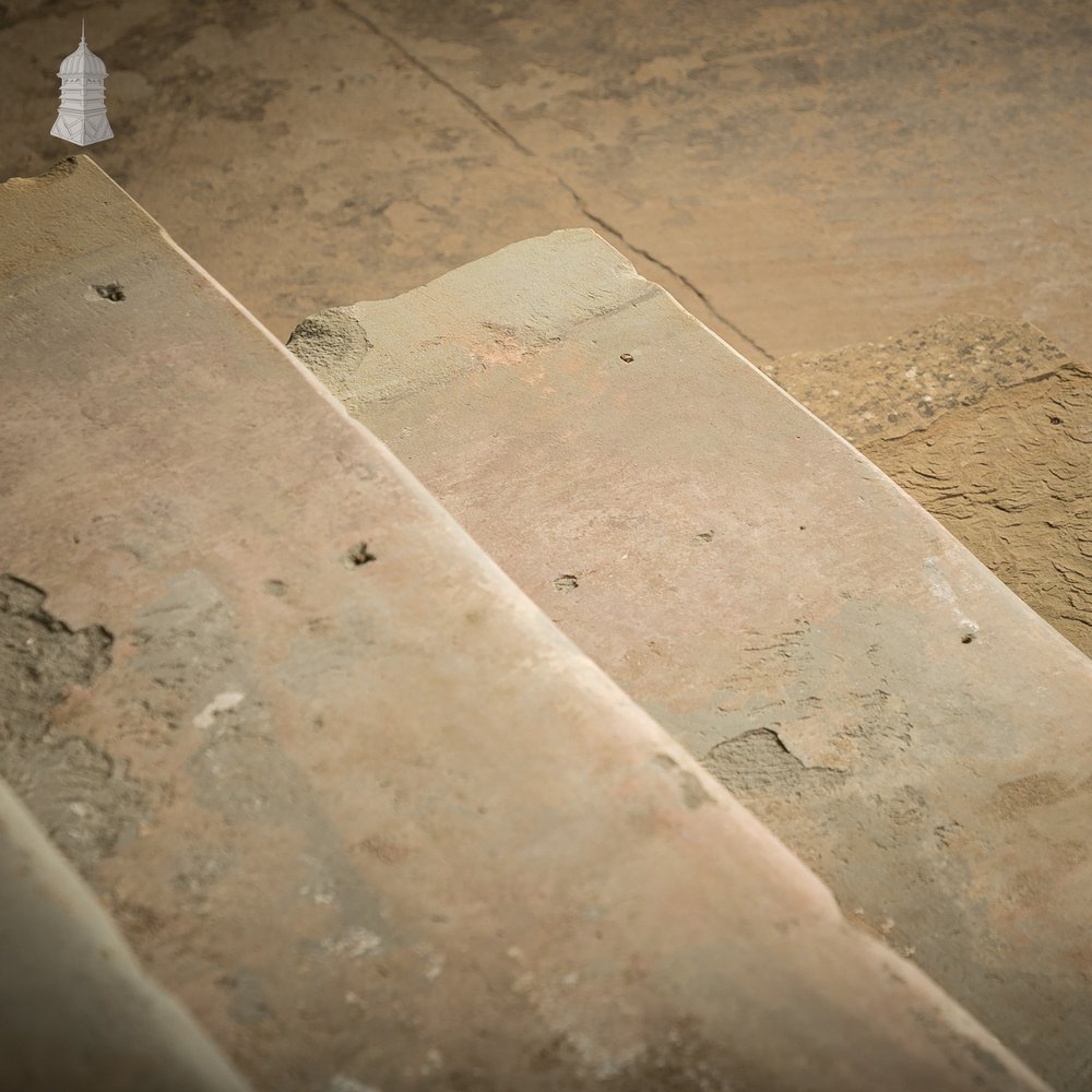 Staircase Treads, Soild York Stone, 4-Step Flight,