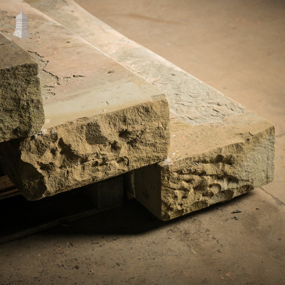 Staircase Treads, Soild York Stone, 4-Step Flight,