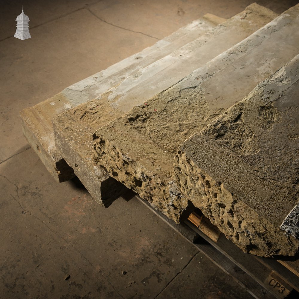 Staircase Treads, Soild York Stone, 4-Step Flight,