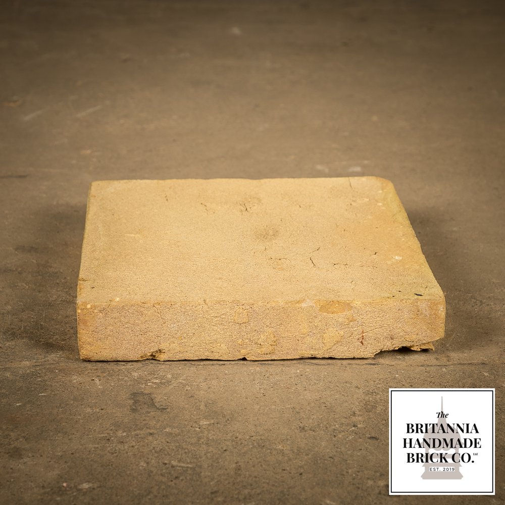 9” x 9" Handmade Buff Floor Tile, Pamment