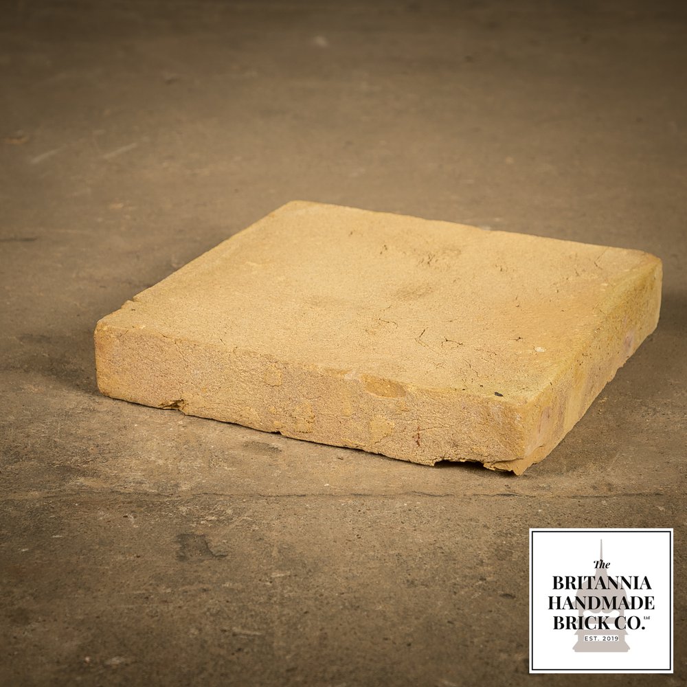 9” x 9" Handmade Buff Floor Tile, Pamment