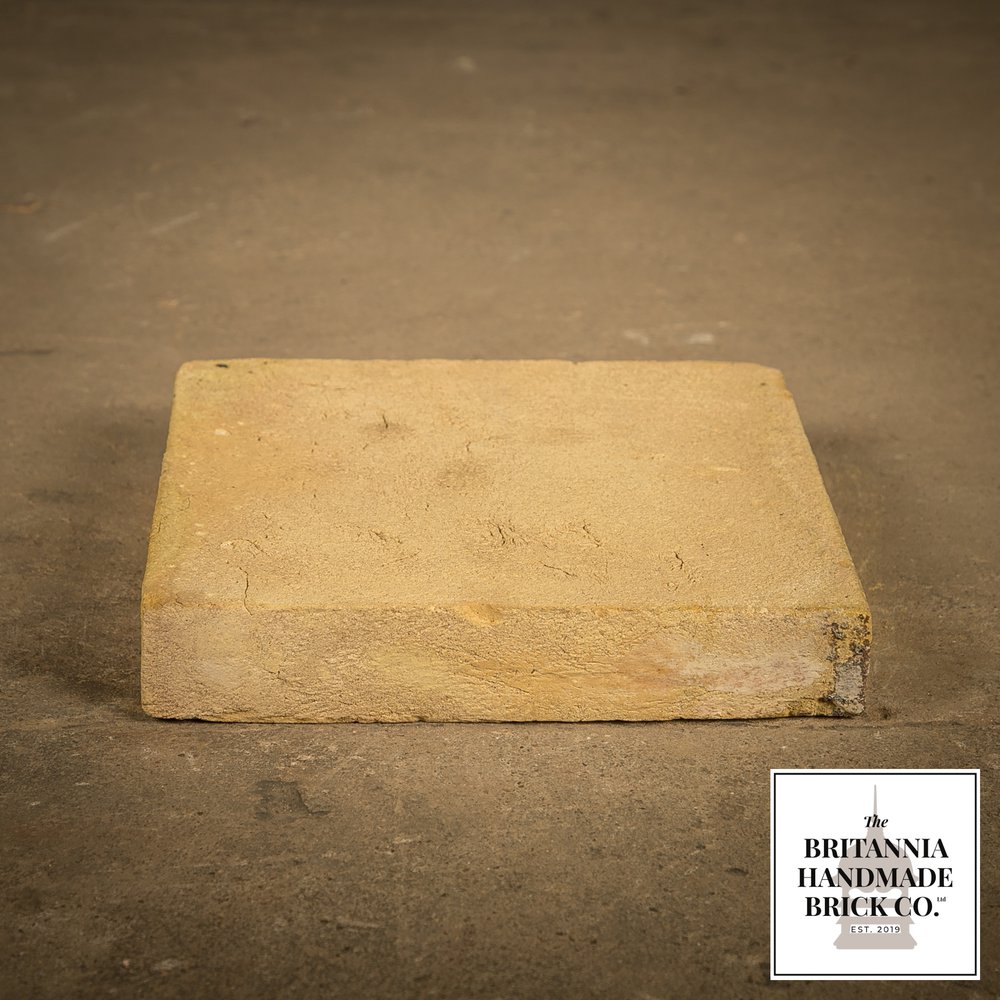 9” x 9" Handmade Buff Floor Tile, Pamment