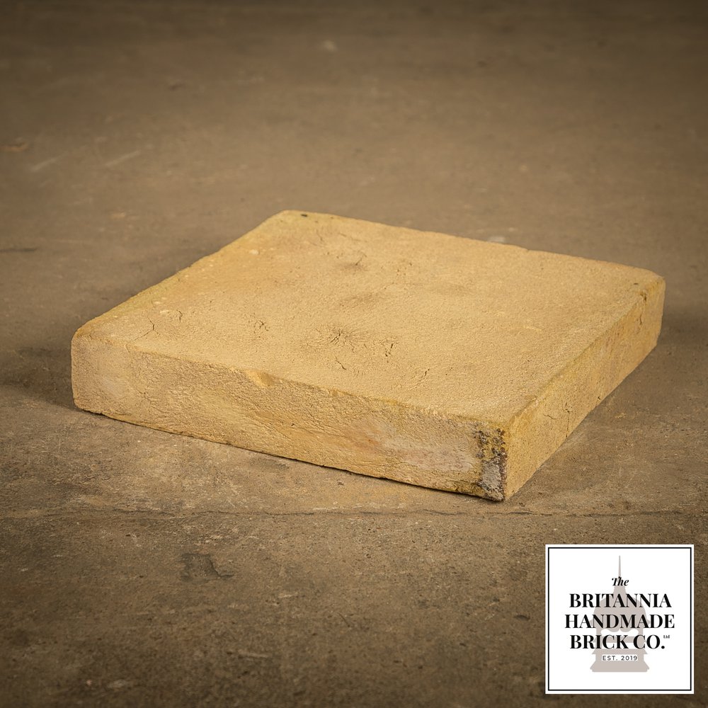 9” x 9" Handmade Buff Floor Tile, Pamment