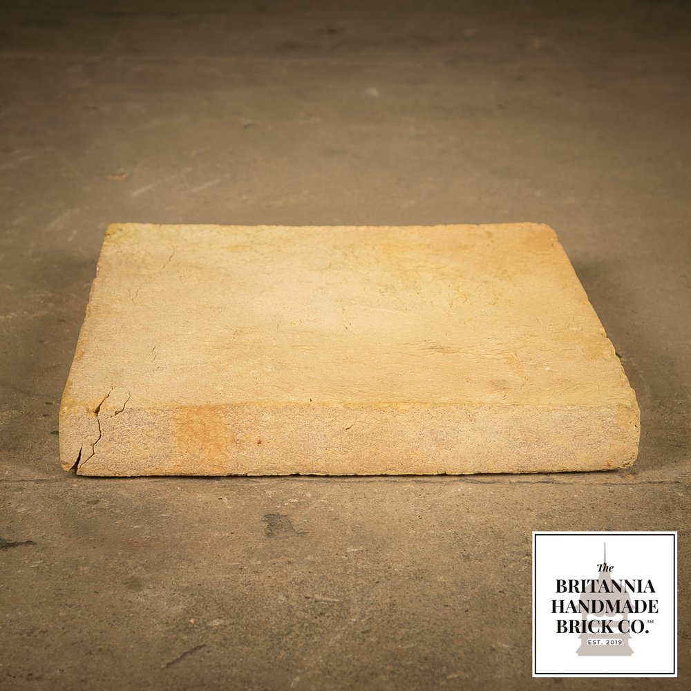 12" x 12” Buff Floor Tile, Period Style Handmade Pamment