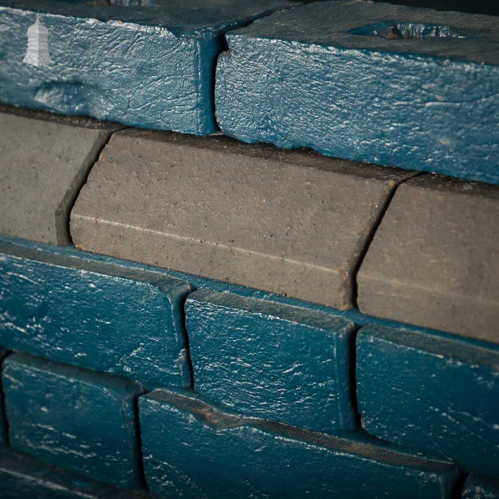 Plinth Stretcher Bricks, Reclaimed, Staffordshire Blue