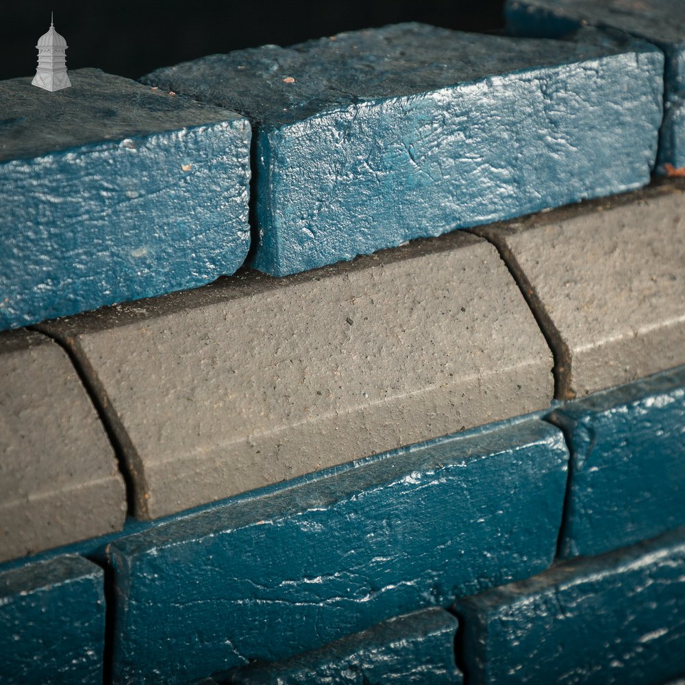 Plinth Stretcher Bricks, Reclaimed, Staffordshire Blue