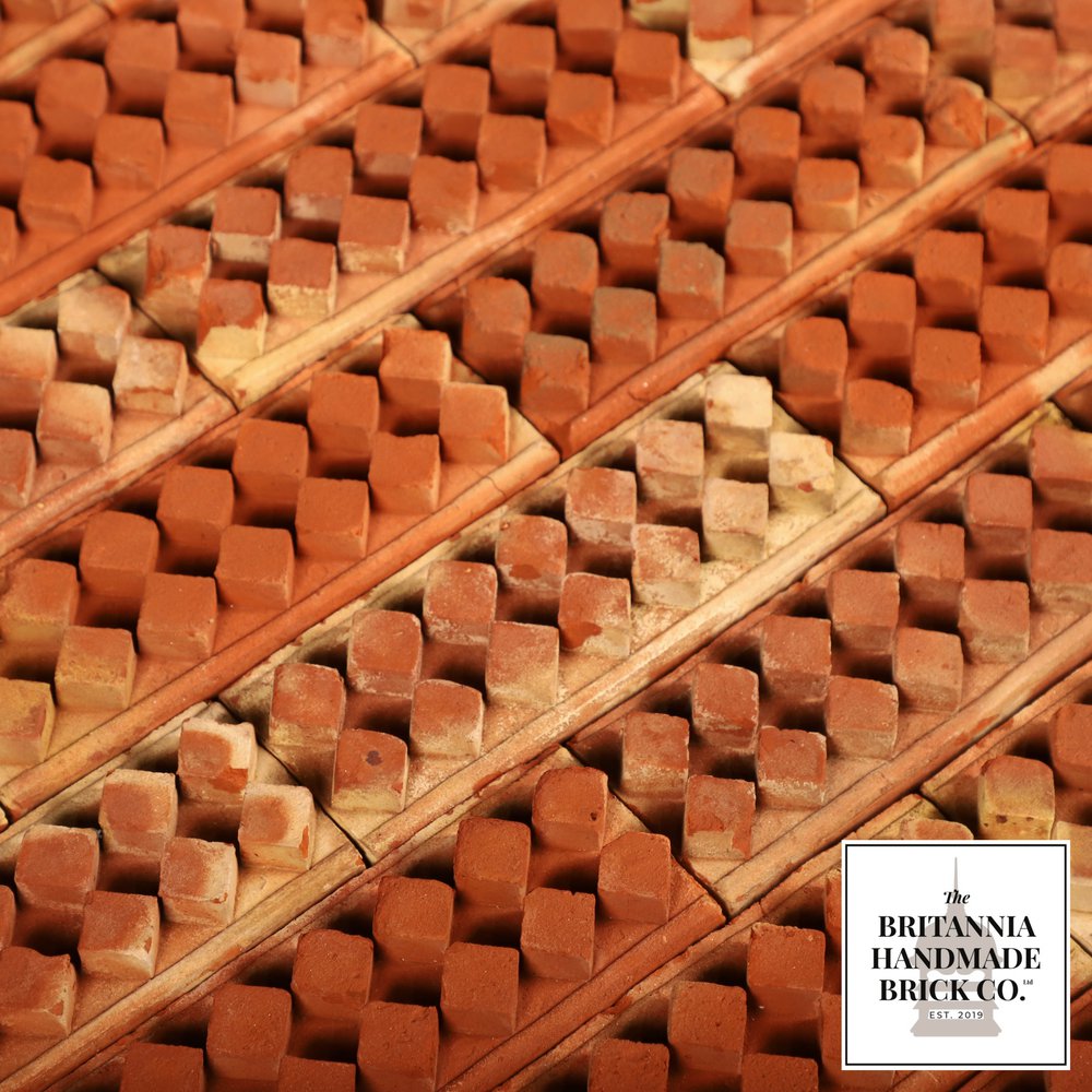 Diamond Border String, Decorative 3 1/4" Handmade Red Brick