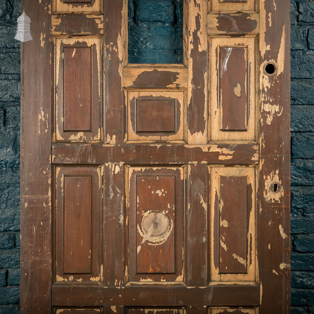 Multi-Panel Exterior Door, Small Glazed Panel, Hardwood