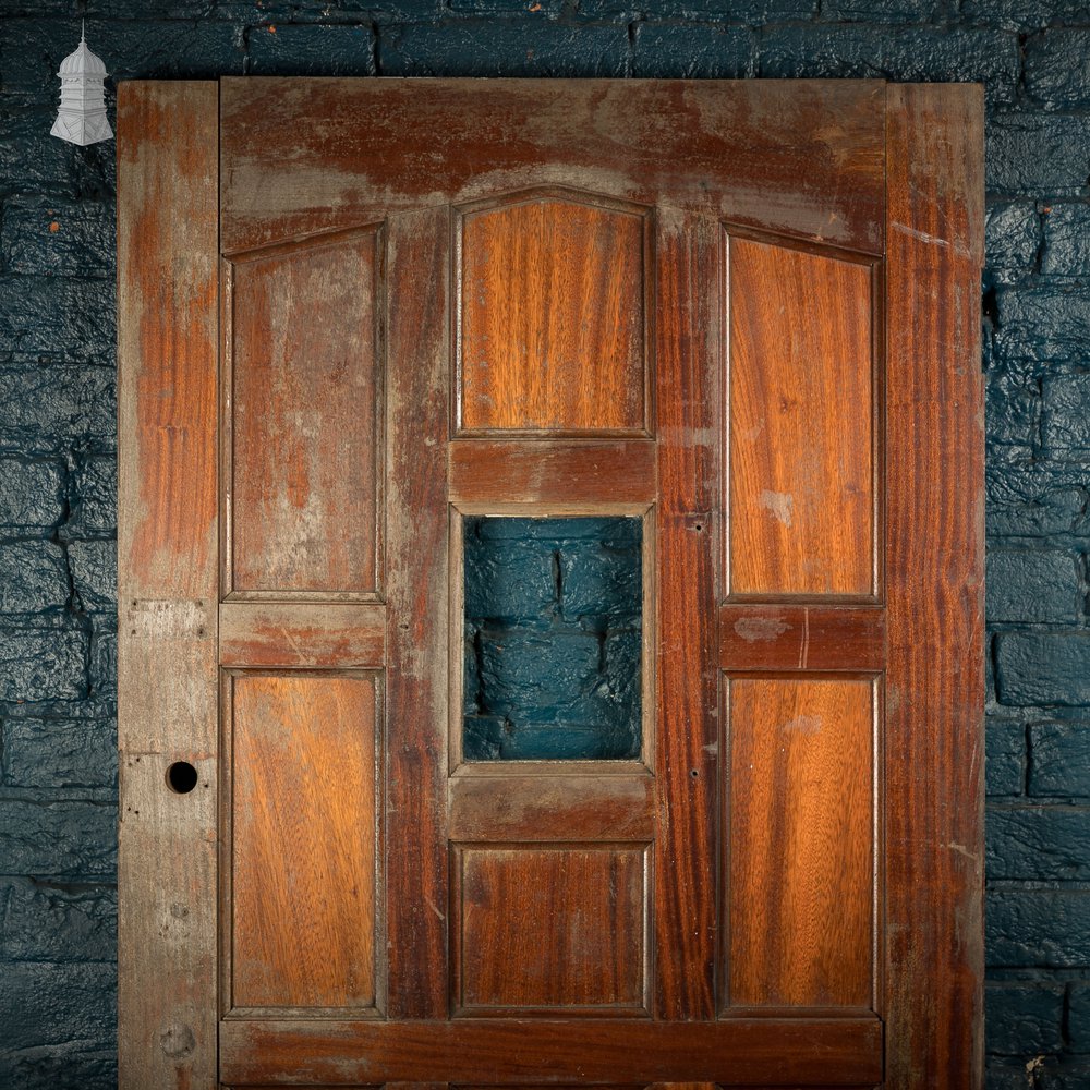 Multi-Panel Exterior Door, Small Glazed Panel, Hardwood