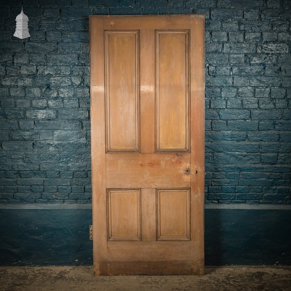 4 Panel Hardwood Door, Moulded & Stop-Chamfered Faces