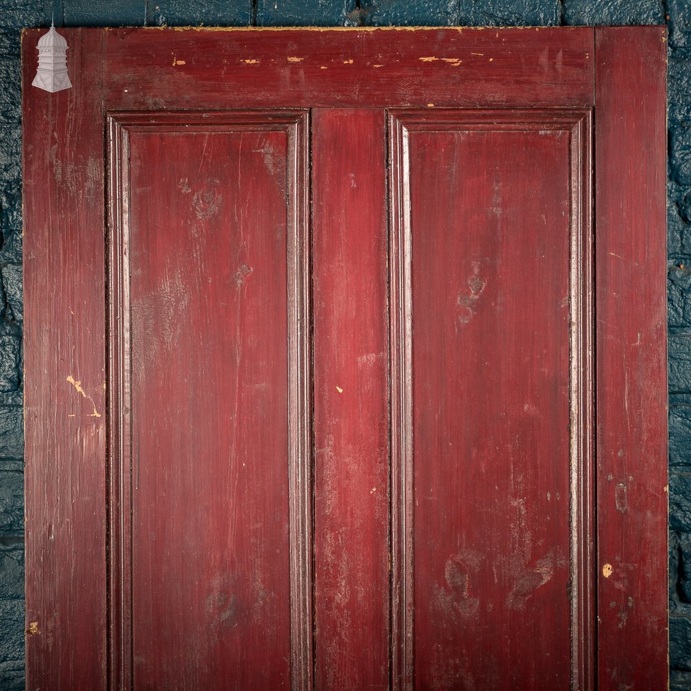 Moulded 4-Panel Door, Red Painted Finish