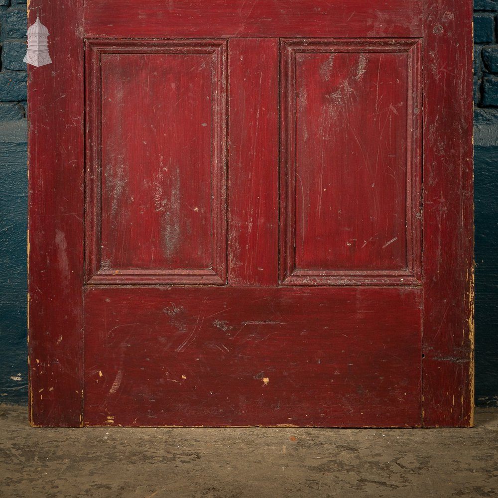 Moulded 4-Panel Door, Red Painted Finish