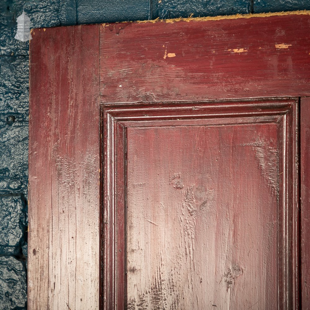 Moulded 4-Panel Door, Red Painted Finish