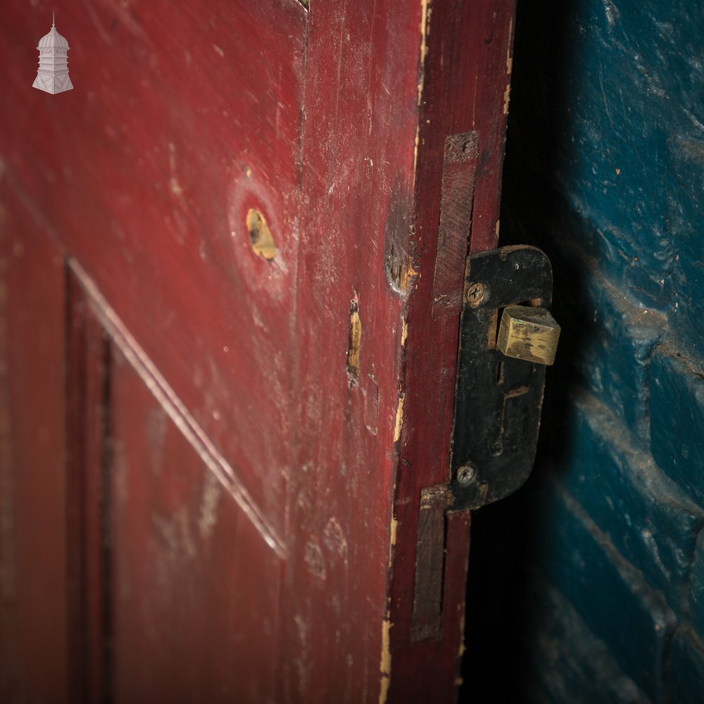 Moulded 4-Panel Door, Red Painted Finish