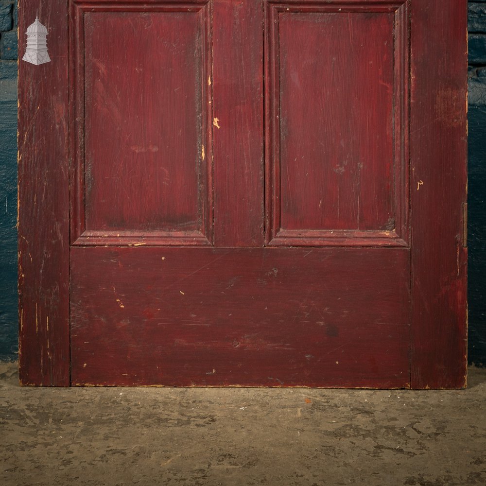 Moulded 4-Panel Door, Red Painted Finish