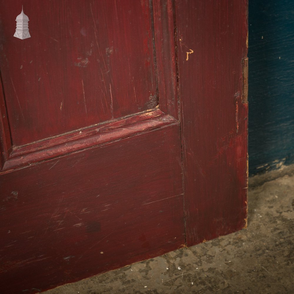 Moulded 4-Panel Door, Red Painted Finish