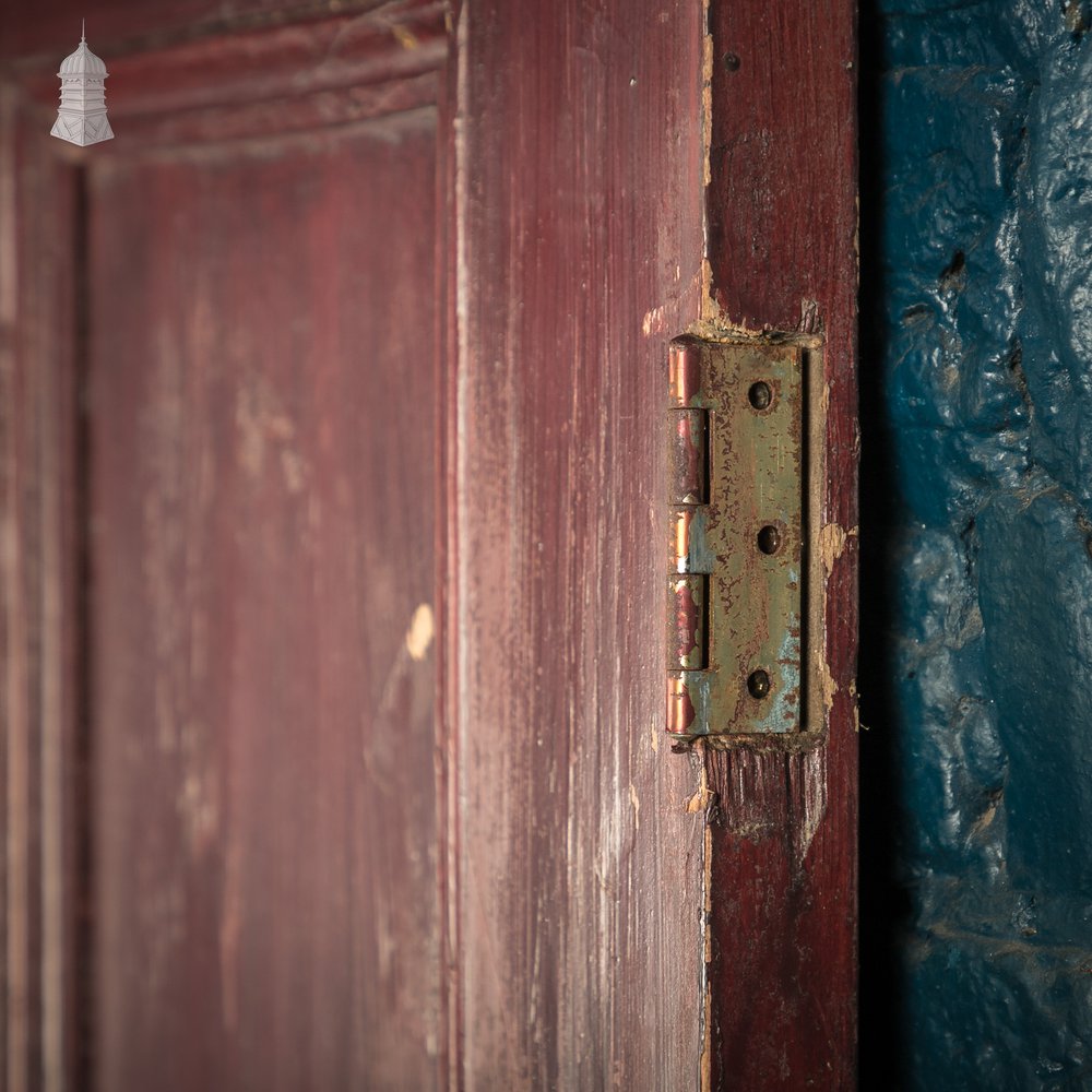 Moulded 4-Panel Door, Red Painted Finish