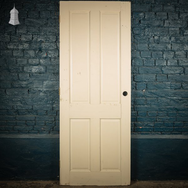 4-Panel Moulded Door, White Painted Finish