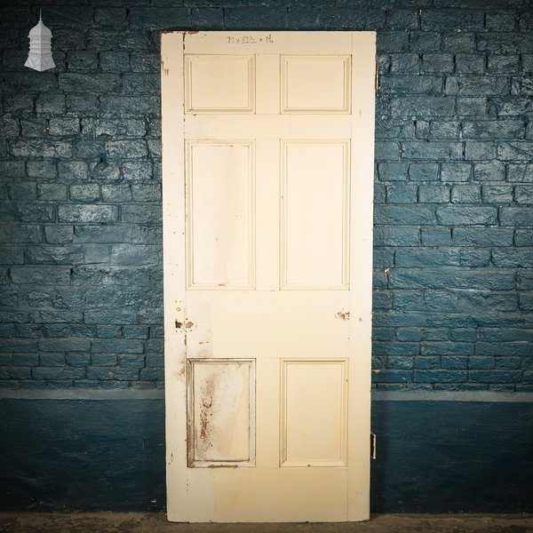 6-Panel Moulded Door – White Painted, Classic Layout