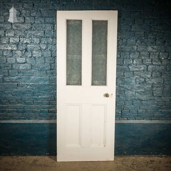 Half Glazed Door, 4 Panel, Textured Glass.