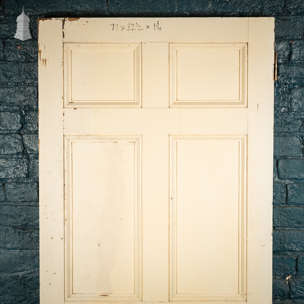 6-Panel Moulded Door – White Painted, Classic Layout