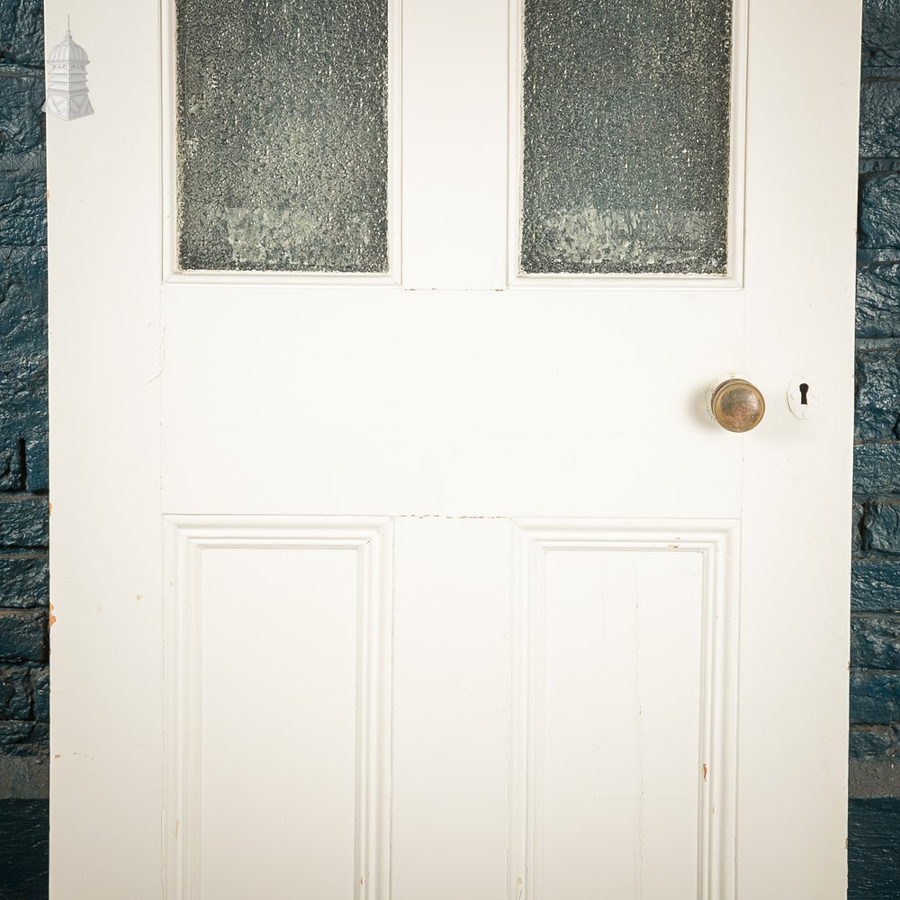 Half Glazed Door, 4 Panel, Textured Glass.
