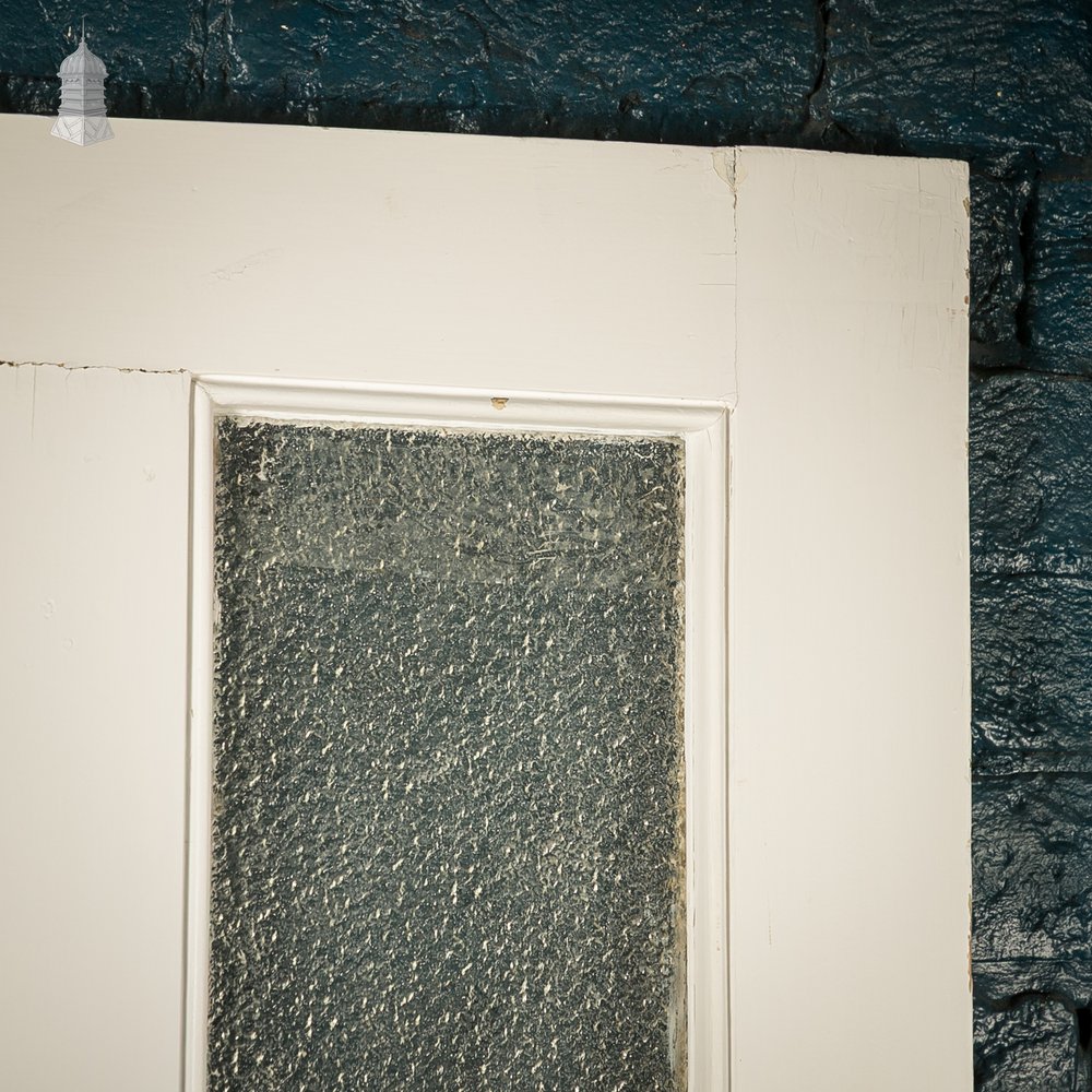 Half Glazed Door, 4 Panel, Textured Glass.