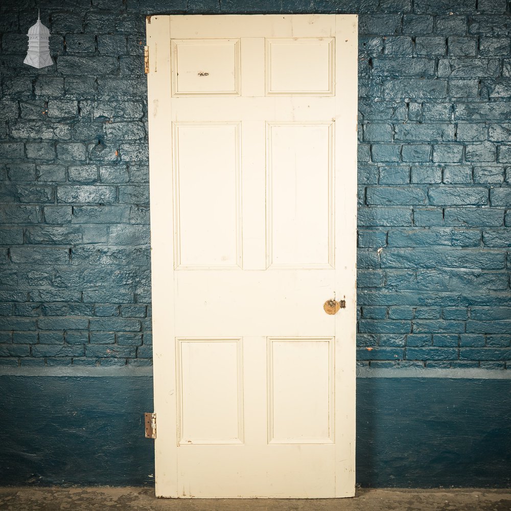 6-Panel Moulded Door – White Painted, Classic Layout