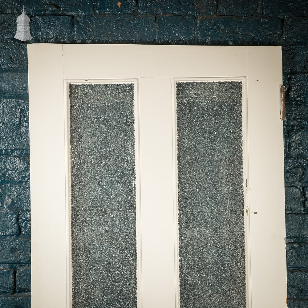 Half Glazed Door, 4 Panel, Textured Glass.