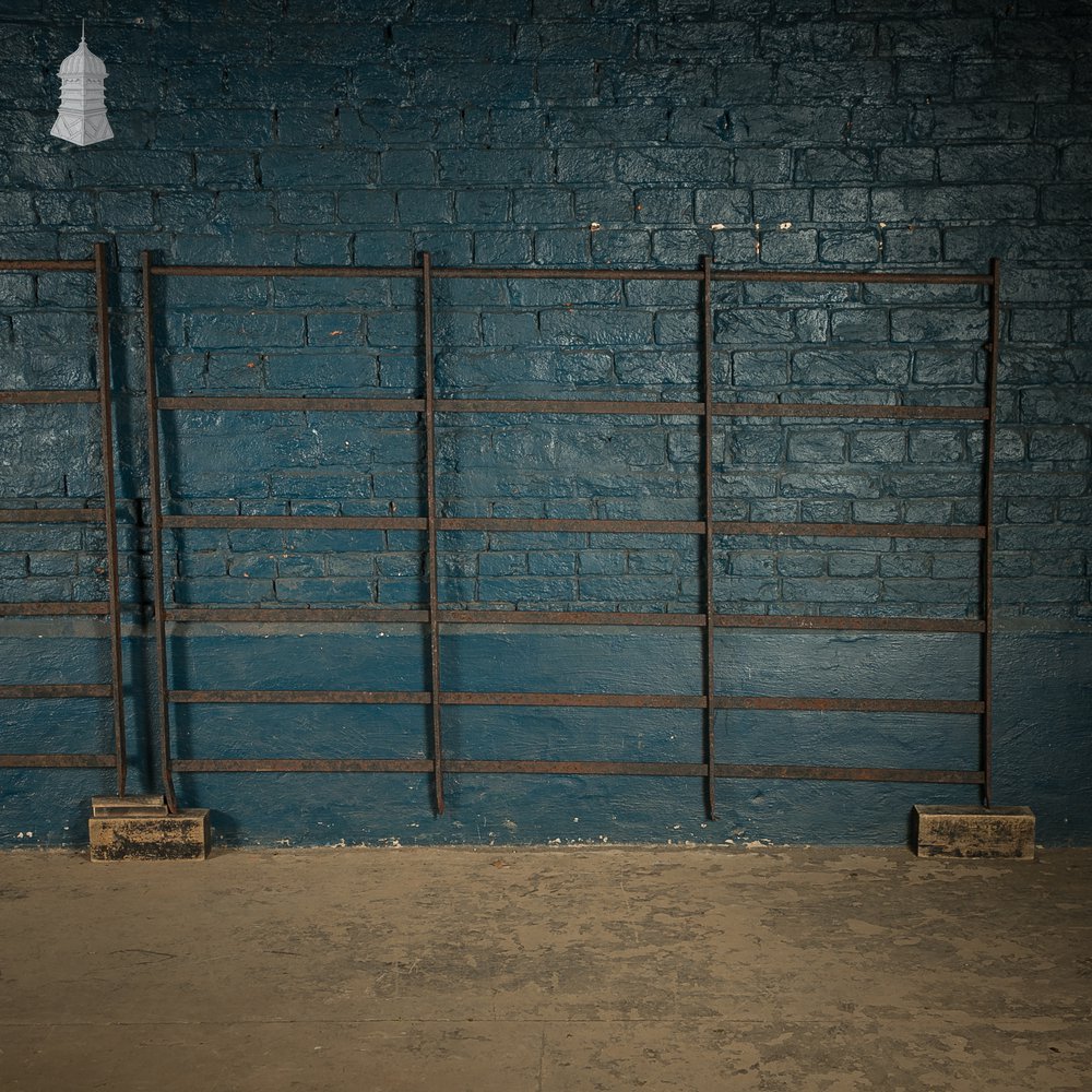 Estate Railings and Gate Set, Reclaimed Wrought Iron Fencing Panels